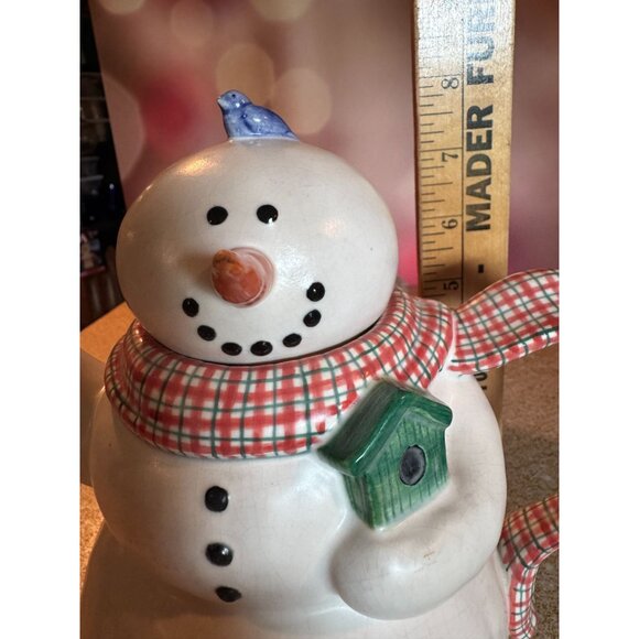 ❄️ Dept. 56 “Once Upon A Starry Night” Snowman Teapot – Winter Collectible with - Picture 2 of 10